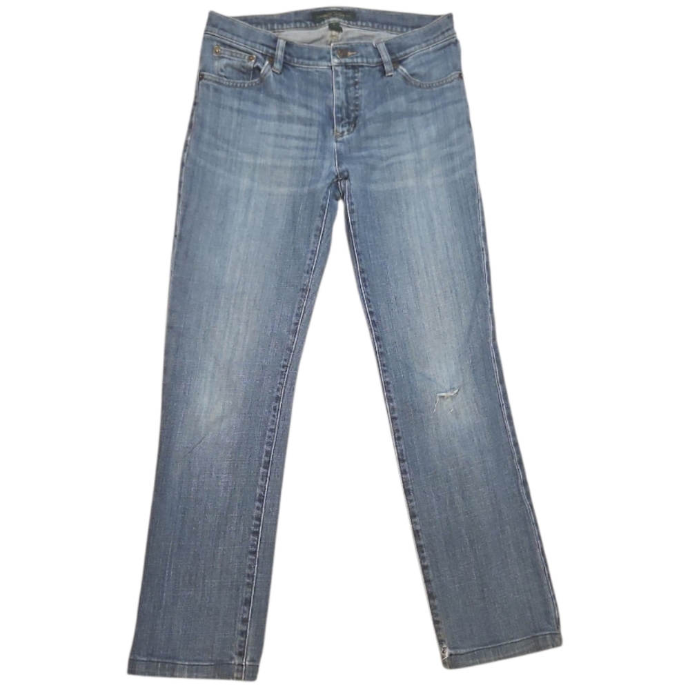 Lauren by Ralph Lauren - Blue denim jeans with distressed details